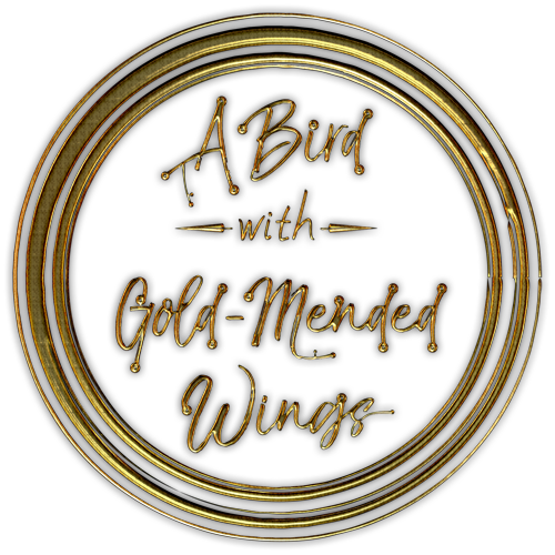'A Bird with Gold-Mended Wings' logo